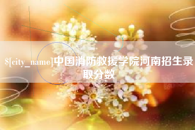 白城中国消防救援学院河南招生录取分数