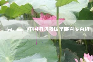 白城中国消防救援学院百度百科