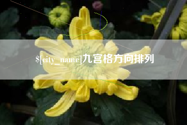 白城九宫格方向排列