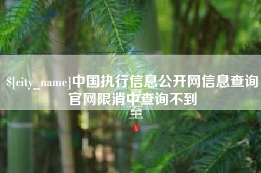 白城中国执行信息公开网信息查询官网限消中查询不到