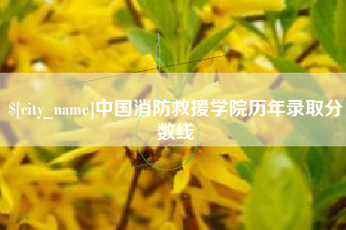 白城中国消防救援学院历年录取分数线