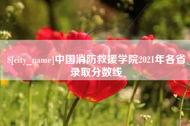 白城中国消防救援学院2021年各省录取分数线