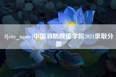白城中国消防救援学院2021录取分数
