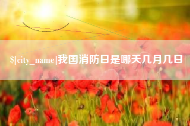 白城我国消防日是哪天几月几日