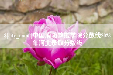 白城中国消防救援学院分数线2023年河北录取分数线