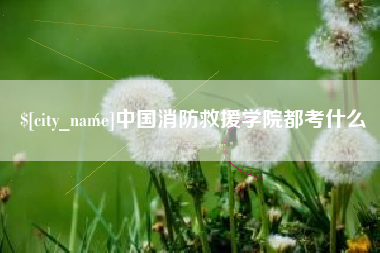 白城中国消防救援学院都考什么