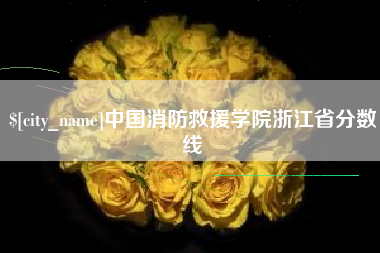 白城中国消防救援学院浙江省分数线