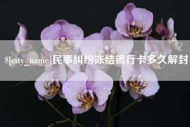 白城民事纠纷冻结银行卡多久解封