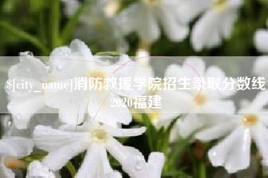白城消防救援学院招生录取分数线2020福建