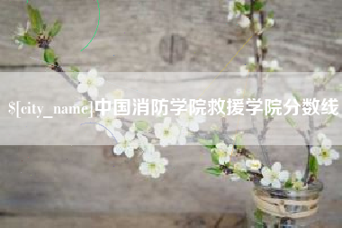 白城中国消防学院救援学院分数线